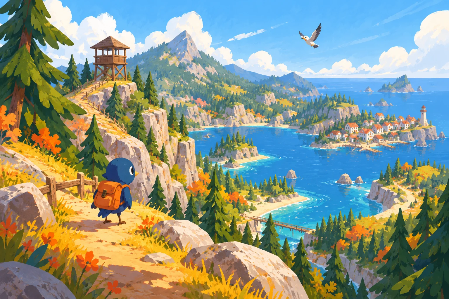 Original illustration for A Short Hike