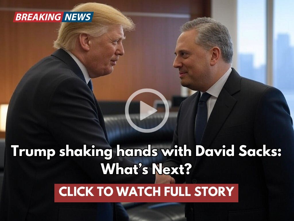 Trump shaking hands with David Sacks